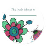 Budding Ladybug Bookplate stickers
