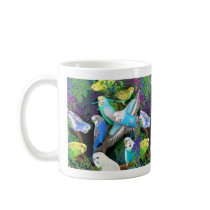 Budgerigars and Ferns Mug
