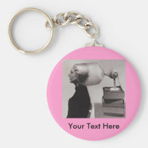 Budget Key Chain Retro 1960s Beehive Hairdo