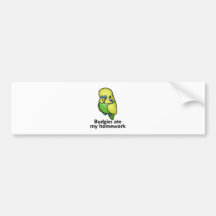 Budgies ate my homework bumper stickers