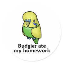 Budgies ate my homework