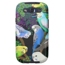 Budgies in Ferns Samsung Galaxy S  Case