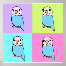 Budgies Pop Art Print