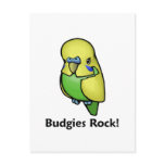 Budgies Rock! postcards
