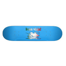 Buen Viaje Good Trip in Mexican Vacations Travel Custom Skateboard