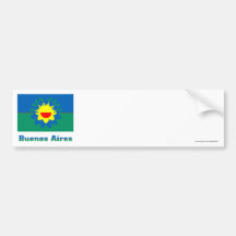 Buenos Aires flag with name Bumper Sticker