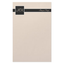 Buff & Black Colour Block Stationery