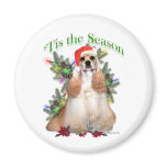 Buff Cocker Spaniel 'Tis the Season  - Magnet