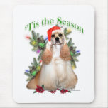 Buff Cocker Spaniel 'Tis the Season  mousepads