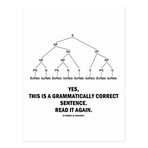 Buffalo (8 Times) Grammatically Correct Sentence Zazzle