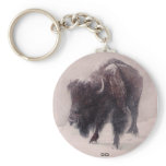 Buffalo Blizzard painting by  DiDi Key Chains