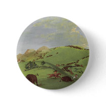 Buffalo Chase, Mouth of the Yellowstone by Catlin Buttons