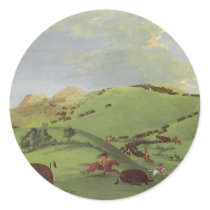 Buffalo Chase, Mouth of the Yellowstone by Catlin Sticker