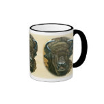 Buffalo Eating Coffee Mugs