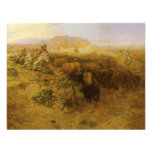 Buffalo Hunt by CM Russell, Vintage Indians Personalized Invite