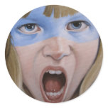 Buffalo Sunrise Round Stickers
