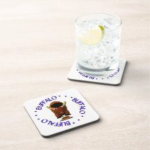 Buffalo with Beef on Weck and Buffalo Wings Drink Coasters