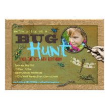 Bug Hunt Insect Party Photo Invitation
