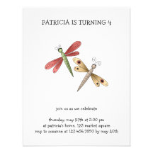 Buggin' You · Dragonflies Personalized Invites