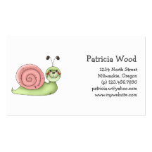 Buggin' You · Green & Pink Snail Business Card