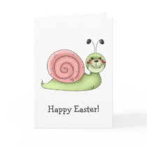 Buggin' You · Green & Pink Snail Greeting Cards