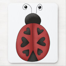Buggin' You · Ladybug Hearts Mousepads