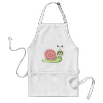 Buggin' You · Snail · green & pink Apron