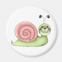 Buggin' You · Snail · green & pink Magnets