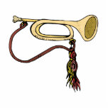 Bugle Horn With Cord Graphic Image Trumpet Design photo sculptures