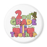 Bugs and Apples 2nd Grade Magnets