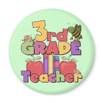 Bugs and Apples 3rd Grade Tshirts and Gift Fridge Magnet