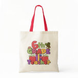 Bugs and Apples 6th Grade Teacher Tote Bags