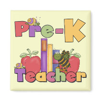 Bugs and Apples Pre-K Teacher Tshirts and Gifts Fridge Magnet