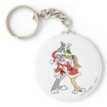 Bugs and Lola Mistletoe Kiss keychains