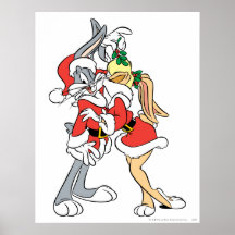 Bugs and Lola Mistletoe Kiss Poster