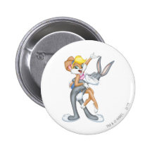 Bugs Bunny and Lola Bunny 2 Pinback Buttons