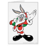 Bugs Bunny Santa Waving Greeting Card