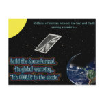 Build the Space Parasol, fix global warming postcards
