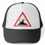 building-site beer warning sign fun hat