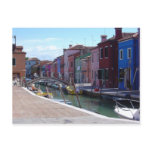 Buildings in Burano, Venice postcards