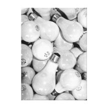 bulbs stretched canvas prints