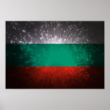 Bulgaria Flag Firework Print