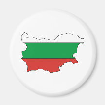Bulgaria Flag Map full size Refrigerator Magnets