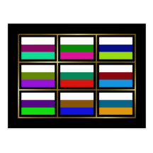 Bulgaria Multihue Flags Postcard