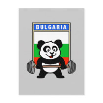 Bulgaria Weightlifting Panda Post Cards
