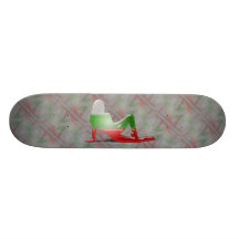 Bulgarian Girl Silhouette Flag Custom Skate Board