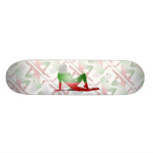 Bulgarian Girl Silhouette Flag Skate Board Decks