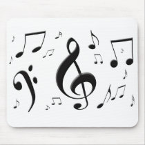 Bulging Music Notes Apron Use Mat