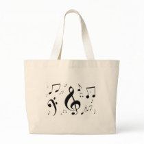 Bulging Music Notes Bag
