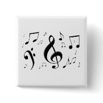 Bulging Music Notes Button